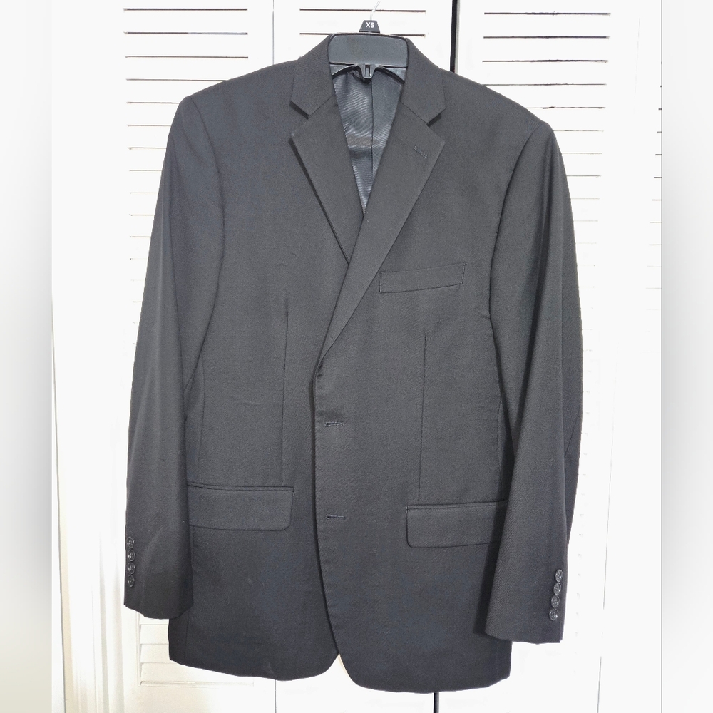 Michael Kors Men's 40R Black Wool Suit Jacket/Blazer
